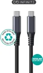 eSTUFF ES604520 INFINITE USB-C kaabel, USB4 Gen 3x2, 240 W, 40 Gbit/s, 1,2 m