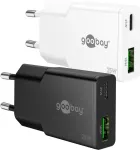 Goobay 75734 USB-C PD GaN kahe pordiga kiirlaadija Slim, 2 porti, 25 W, valge