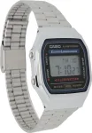 Digitaalkell CASIO A168WA unisex h&otilde;bedane &mdash; veekindel, LED-ekraan