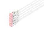 Digitus DK-1624-100S-5 CAT 6 U/FTP &otilde;huke &uuml;henduskaabel, 10 m, hall, 5-pakk