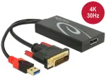 DVI-D 24+1 + USB-A / DisplayPort 20-kontaktiline kaabel DeLOCK 62596