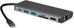 ROLINE 12.02.1123 USB4-C dokkimisjaam, HDMI, GbE, 2x USB-A, TF/SD, USB-C PD, 8K30