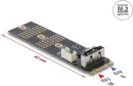 M.2 Key B SATA 7-kontaktilisele adapterile (vertikaalne) DELOCK 64290