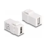 DeLOCK Keystone-moodul USB 2.0 A emane - USB 2.0 A emane, valge