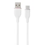 Silicoonkaabel USB Type-A - Type-C (valge, 1 m)