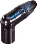 NEUTRIK XLR-pistik, nurga all, pooluste arv: 4, must NC4MRX-B 1 tk (NC4MRX-B)