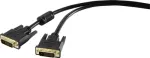 DVI-kaabel Renkforce 1404065, 1,80 m, must, 24+1 kontakti