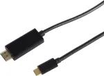 Video kaabli adapter S/CONN 10-57025 1m HDMI Type A USB USB-C Must