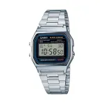 K&auml;ekell CASIO A158WA-1DF &mdash; digitaalne, vaigust korpus, roostevabast terasest rihm, 33,2&times;36,8&times;8,2 mm, CR2016 aku