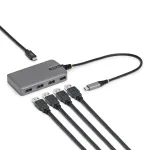 StarTech.com 4-pordiline USB-C jaotur, 5 Gbps, siiniga toidetav, USB-C kuni 4x USB-A jaotur USB-C abitoitesisendiga, 1 jala/30 cm hostikaabel, kaasaskantav laua-/s&uuml;learvuti USB-jaotur