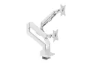 Monitor desk mount Arozzi AZ-ALZARE-NEO-DUO-WT for 2 screens, up to 81.3 cm (32 inch), 18 kg total, VESA 75x75&ndash;100x100, Valge