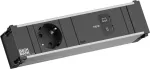 Bachmann CONI BM0023770 sisseehitatav moodul 1x CEE7/3-pistikupesa 1x USB-C/C 100W must L=0,2m