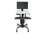 Ergotron WorkFit-C Single HD Sit-Stand Workstation - Mobiilne k&auml;ru - Must, Hall - 12,7 kg - 76,2 cm (30 inch) - VESA 75x75, 100x100, 200x100, 200x200 - 360&deg;