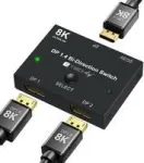TECHLY IDATA-DP-2DP-8KT Kahesuunaline DisplayPort 1.4 L&uuml;liti 8K 2-sisend-1-v&auml;ljund / 1-sisend-2-v&auml;ljund jaotur