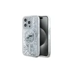 Karl Lagerfeld KLHMP15LLGKCSGH iPhone 15 Pro 6.1 k&otilde;va &uuml;mbris l&auml;bipaistev vedels&auml;del Karl & Choupette Head MagSafe
