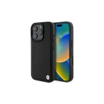 BMW Signature Collection Hardcase for Apple iPhone 16 Pro Max 6,9 inch Genuine Leather Black Hot Stamp MagSafe