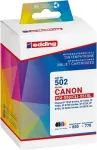 Edding EDD-502 &Uuml;hilduv tindikassettide komplekt must, fotomust, ts&uuml;aan, magenta, kollane (5 pakk) Asendab Canon PGI-550XL/CLI-551XL
