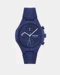 HUGO BOSS Velocity meeste kvartskronograafkell 44mm roostevaba teras sinine sihverplaat