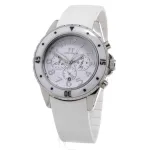 Folli Follie Women's Dynasty Quartz Analog Watch WF8T031ZEW 45mm White Leather