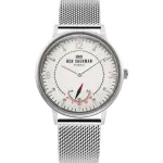 BEN SHERMAN Meeste Analoog Kvartskell WB034SM 43 mm Musta Sihtnumbriga Nahkrihm