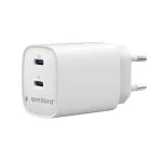 Gembird TA-UC-2C-PD45-01-W 45W USB-C Dual Port Wall Charger White