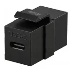 Equip USB-C keystone &uuml;hendusmuhv, USB 3.2 Gen 2, USB-C emane-emanele, must