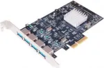 EXSYS EX-12004-2 PCI Express x4 &rarr; 2x USB 3.2 Gen 2 Type-A + 1 sisemine USB 3.2 Gen 2 Type-A adapterkaart