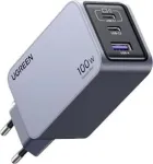 UGREEN 100W GaN Tech Nexode Pro kiire seinlaadija, 1x USB-A ja 2x USB-C, kosmosehall (15203)