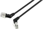 Renkforce RF-6071550 CAT 6a F/UTP paigalduskaabel, 2 m, must, 360&deg; p&ouml;&ouml;ratavad RJ45 pistikud, nurga all v&auml;ljumine