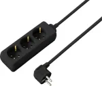 Sygonix SY-4890978 pikendusjuhe must Schuko 3 pistikupesa 1,5 m liigpingekaitse