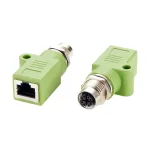 EXSYS M12 X-kodeeritud 8-kontaktiline emane RJ45 emase adapter, 10Gbps, IP67, nikeldatud messing EX-49541