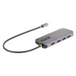 StarTech.com USB-C Multiport-adapter, 4K 60Hz HDMI-video, 3 porti 5Gbps USB-jaotur, 100W Power Delivery l&auml;bivool, GbE, 12-tolline/30 cm kaabel, mini reisisadam, s&uuml;learvuti dokkimisjaam