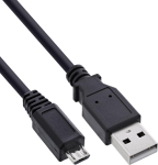 InLine USB 2.0 kaabel USB-A - Micro-USB B, 1 m, must