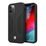 BMW BMHCP12LRSCSK Perforate Sides nahkne k&otilde;va &uuml;mbris mudelile Apple iPhone 12 Pro Max, must