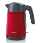 Elektriline veekeetja Bosch TWK7L464 &mdash; 1,7 L maht, 2400 W, punane, plastikust korpus