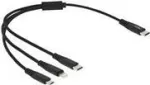 USB-laadimiskaabel DeLOCK 3-in-1 USB USB-C &ndash; Lightning &ndash; Micro USB 30 cm