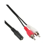 InLine Audio kaabel 2x RCA isane / 3,5 mm stereosisane 1 m