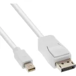 InLine Mini DisplayPort&ndash;DisplayPort-kaabel valge 1.5 m