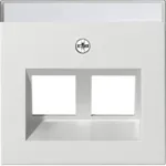 GIRA 264003 kate 2-kohalisele moodulpesale BSF 30&deg;, System 55, puhasvalge