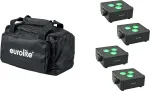 Lameda valgusti komplekt EUROLITE AKKU IP 3 &mdash; 4&times; akutoitega lamedat LED-paneeli