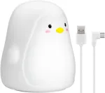 Goobay LED-&ouml;&ouml;lamp pingviin, soe valge ja 7 RGB v&auml;rvi, puuteandur, Li-Ion 3.7 V 1200 mAh