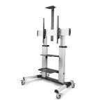 StarTech.com ratastel telerik&auml;ru/statiiv 60-100-tollistele lameekraanidele kuni 100 kg, k&otilde;rguse reguleerimine k&auml;siv&auml;nda abil, mobiilne/teisaldatav alus