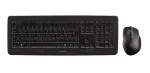 CHERRY DW 5100 klaviatuur, hiir kaasas, universaalne, RF juhtmevaba, AZERTY, Belgia, must