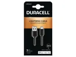 Duracelli s&uuml;nkroonimis-/laadimiskaabel 2 m must, 2 m, USB A, Lightning, 2.0, must
