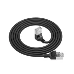 ACT Must 0,5 m U/FTP CAT6A LSZH Slimline v&otilde;rgukaabel RJ45 pistikutega 90&deg; nurga all alla otse