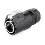Alcasa S1 IC01-24R01 - RJ45 - Must - Isane/Emase - sirge - Metall - r&auml;nigeel - tsink - IP65 - IP67 (IC01-24R01)