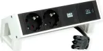 Bachmann 902.933 DESK2 pistikupesa riba, valge, 2x Schuko, 1x USB-C 30 W