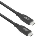 ACT USB 3.0 10Gbps 60W USB-C-kaabel, 1 meeter, 1 m, USB C, USB C, USB 3.2 Gen 2 (3.1 Gen 2), 10 Gbit/s, must