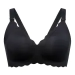 MOMCOZY YN46 Seamless Support Floral Nursing Bra Black S