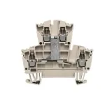 Weidm&uuml;ller 1022300000 L&auml;biv klemmliist, 2-tasandiline, kruvi&uuml;hendus, 500 V, 24 A, 4 mm&sup2;, tume beež